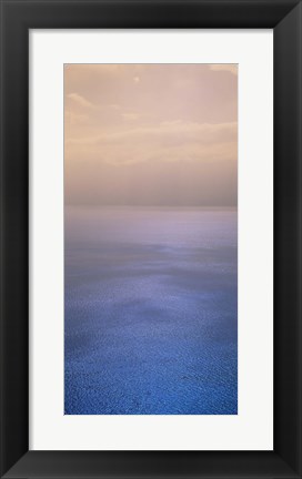Framed Reflection of clouds on water, Lake Geneva, Switzerland Print