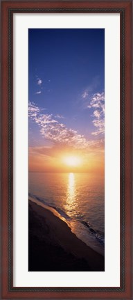 Framed Sunset Over the Water, The Algarve Portugal Print