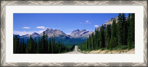 Framed Road In Canadian Rockies, Alberta, Canada Print