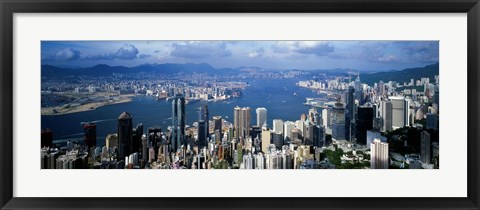 Framed Hong Kong with Cloudy Sky, China Print