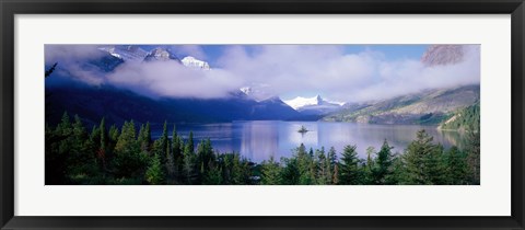Framed St Mary Lake, Glacier National Park, Montana, USA Print