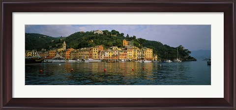 Framed Town at the waterfront, Portofino, Italy Print