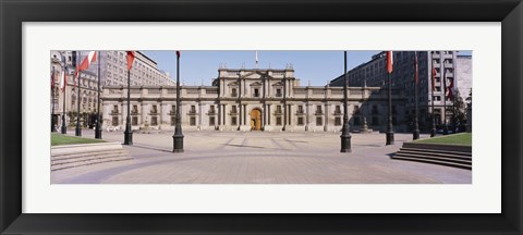 Framed Facade of a palace, Plaza De La Moneda, Santiago, Chile Print