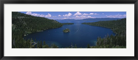 Framed High angle view of a lake, Lake Tahoe, California, USA Print