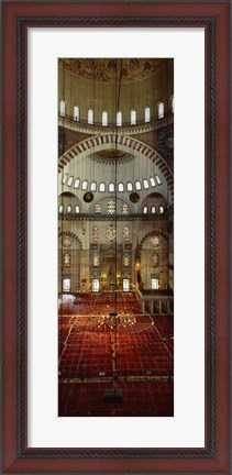 Framed Interiors of a mosque, Suleymanie Mosque, Istanbul, Turkey Print