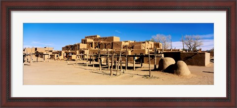 Framed Indian Pueblo, Taos, New Mexico, USA Print