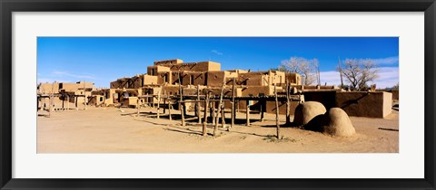 Framed Indian Pueblo, Taos, New Mexico, USA Print