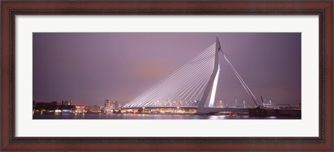 Framed Erasmus Bridge, Rotterdam, Holland, Netherlands Print