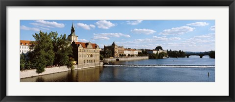 Framed Vltava River, Prague, Czech Republic Print