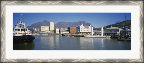 Framed Boats Docked At A Harbor, Cape Town, South Africa Print