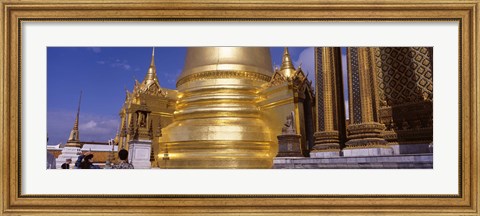 Framed Golden stupa in a temple, Grand Palace, Bangkok, Thailand Print