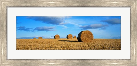 Framed Hay Bales, Scotland, United Kingdom Print