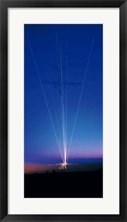 Framed Track Lights Zurich Airport Switzerland Print