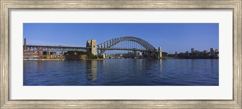 Framed Bridge across the sea, Sydney Harbor Bridge, Sydney, New South Wales, Australia Print