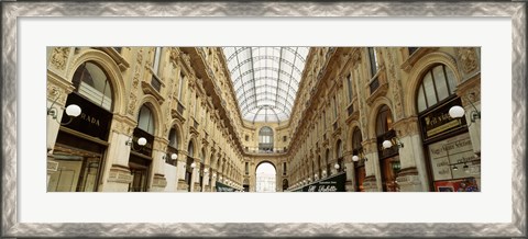 Framed Interiors of a hotel, Galleria Vittorio Emanuele II, Milan, Italy Print