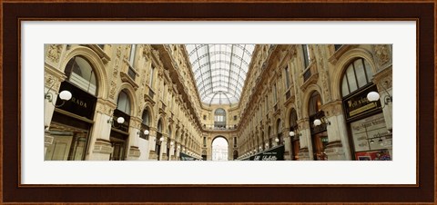 Framed Interiors of a hotel, Galleria Vittorio Emanuele II, Milan, Italy Print