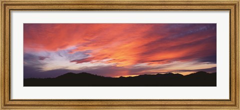 Framed Sunset over Black Hills National Forest Custer Park State Park SD USA Print