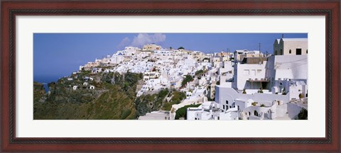Framed Buildings, Houses, Fira, Santorini, Greece Print