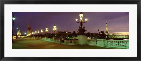 Framed Alexander III Bridge, Paris, France Print