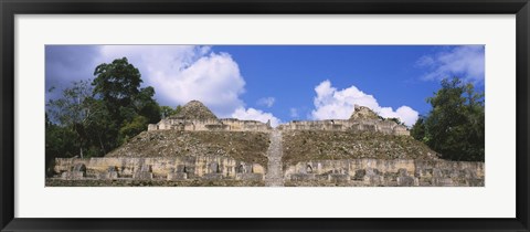 Framed Old ruins of a temple, El Caracol, Cayo District, Belize Print