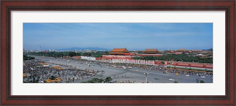 Framed Aerial view of Tiananmen Square Beijing China Print