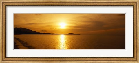Framed Sunset over the sea, Ko Samui, Thailand Print