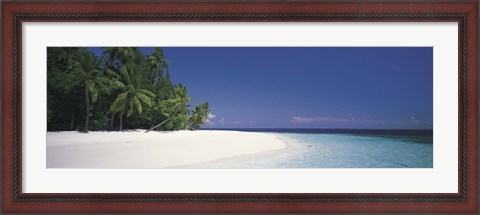 Framed White Sand Beach Maldives Print