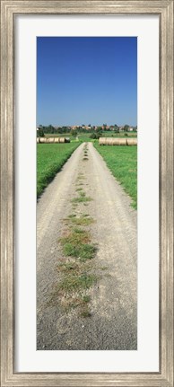 Framed Germany, Hay bales along a road Print