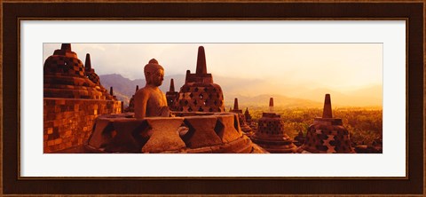 Framed Borobudur Buddhist Temple Java Indonesia Print