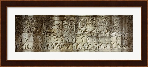 Framed Frieze, Angkor Wat, Cambodia Print