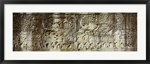 Framed Frieze, Angkor Wat, Cambodia Print