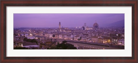 Framed Twilight, Florence, Italy Print