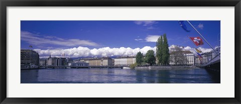 Framed Rhone River Geneva Switzerland Print