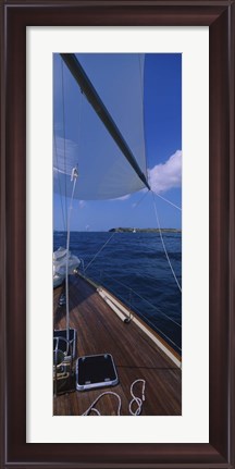 Framed Sailboat racing in the sea, Grenada Print