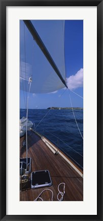 Framed Sailboat racing in the sea, Grenada Print