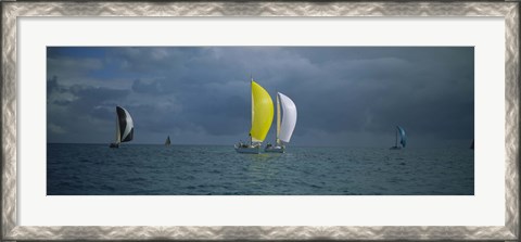 Framed Sailboat race Key West, Florida Print