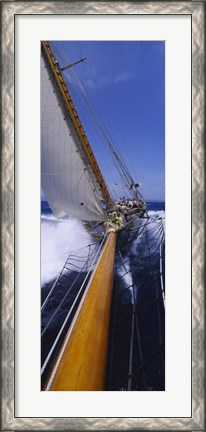 Framed Yacht Mast Caribbean Print