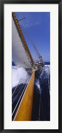 Framed Yacht Mast Caribbean Print