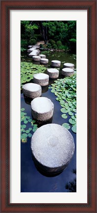 Framed Shrine Garden, Kyoto, Japan Print