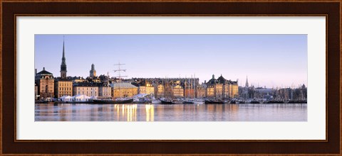 Framed Buildings on the waterfront, Old Town, Stockholm, Sweden Print