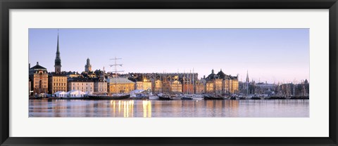 Framed Buildings on the waterfront, Old Town, Stockholm, Sweden Print
