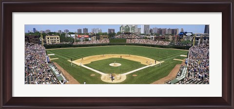Framed Cubs playing in Wrigely Field, USA, Illinois, Chicago Print