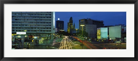 Framed Traffic moving on a road, Berlin, Germany Print
