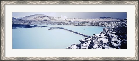 Framed High angle view of a hot spring, Iceland Print