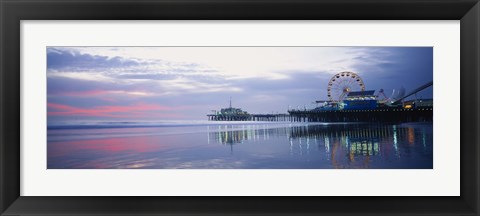 Framed Pier with a ferris wheel, Santa Monica Pier, Santa Monica, California, USA Print
