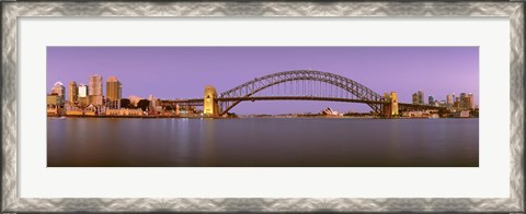 Framed Bridge at dusk, Sydney Harbor Bridge, Sydney, New South Wales, Australia Print