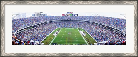 Framed NFL Football, Ericsson Stadium, Charlotte, North Carolina, USA Print