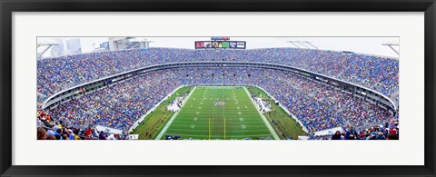 Framed NFL Football, Ericsson Stadium, Charlotte, North Carolina, USA Print