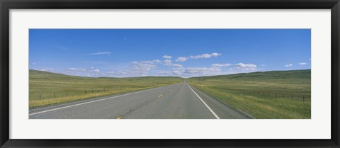 Framed Interstate Highway Passing Through A Landscape, Route 89, Montana, USA Print