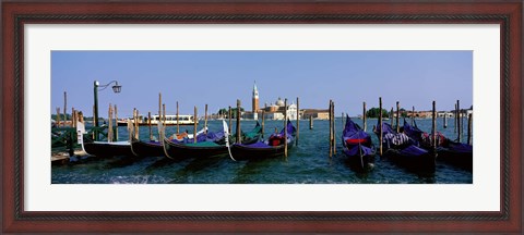 Framed Church of San Giorgio Maggiore and Gondolas Venice Italy Print